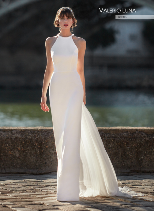 Simple Elegant Chiffon Beach Wedding Dresses with Wrap Sleeve AWD1453 –  SheerGirl